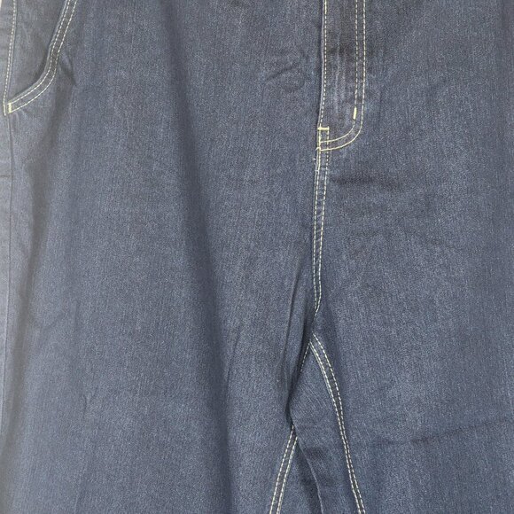 Jessica London Blue Dark Wash Denim Cotton Poly Span High Rise Stretch Jeans - Picture 7 of 16